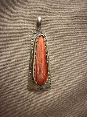 Sterling Silver coral marked “ccc” native